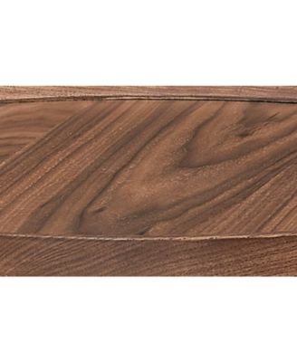 21.66" X 21.66" X 22.05" Round Side Table In American Walnut And Black