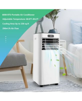 8000 BTU 3-in-1 Portable Air Conditioner with Remote Control