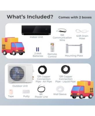 12000 BTU 22 SEER2 208-230V Wifi Enabled Mini Split Air Conditioner and Heater White