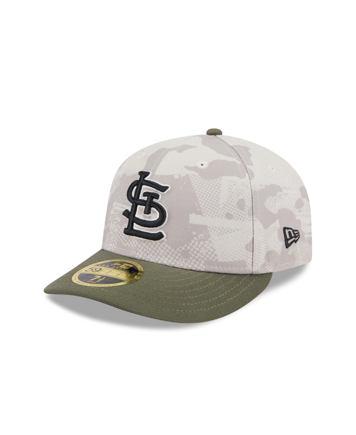 New Era Men's Light Beige/Olive St. Louis Cardinals 2025 Armed Forces Day Low Profile 59FIFTY Fitted Hat - Light Beige, Olive