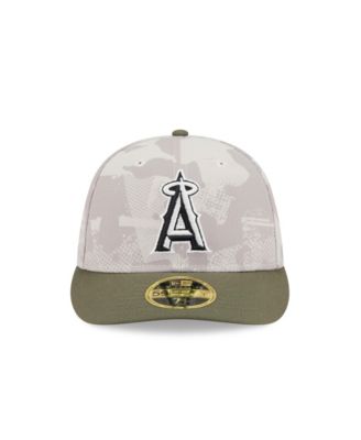 Men's Light Beige/Olive Los Angeles Angels 2025 Armed Forces Day Low Profile 59FIFTY Fitted Hat