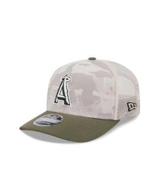 New Era - Men's Light Beige/Olive Los Angeles Angels 2025 Armed Forces Day 9SEVENTY Adjustable Hat