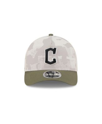 Men's Light Beige/Olive Cleveland Guardians 2025 Armed Forces Day 9FORTY M-Crown A-Frame Adjustable Hat