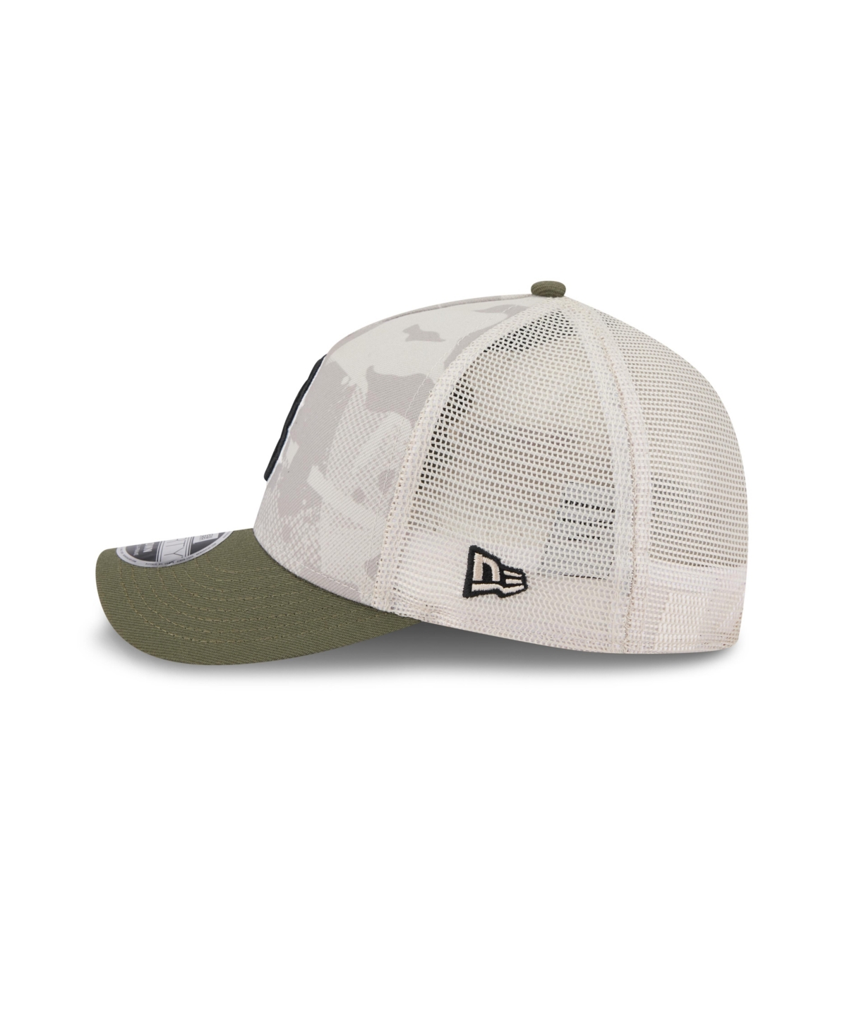New Era Men's Light Beige/olive Boston Red Sox 2025 Armed Forces Day 9forty M-crown A-frame Adjustable Hat