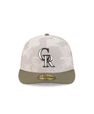 Men's Light Beige/Olive Colorado Rockies 2025 Armed Forces Day 59FIFTY Fitted Hat