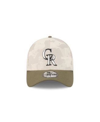 Men's Light Beige/Olive Colorado Rockies 2025 Armed Forces Day 39THIRTY Flex Hat