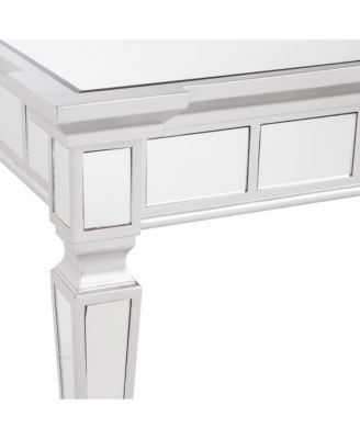 Glass Square End Table for Living Room or Bedroom Accent