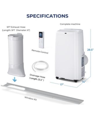 12000 BTU 3-in-1 Portable Air Conditioner with Remote Control