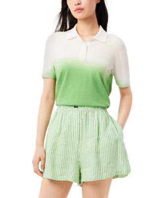 Women's Collared Ombr&eacute; Short-Sleeve Sweater