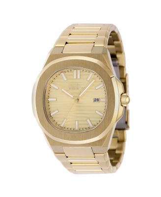 Men's 48520 Speedway Quartz 3 Hand Gold Dial Watch