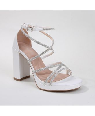 Gretta Rhinestone Strappy Platform Heels