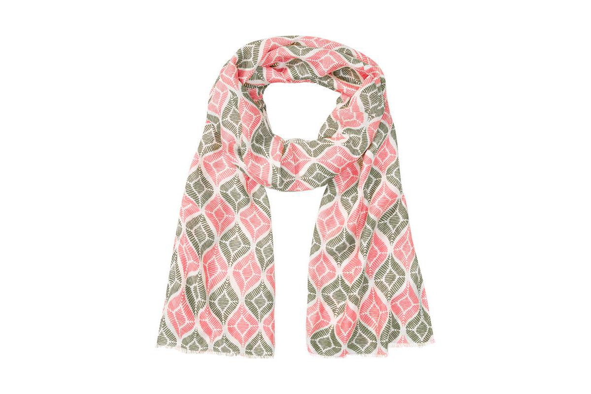 Ornamental Motif scarf - Misty rose