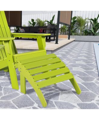 Outdoor Adirondack Ottoman, HDPE Adirondack Chair Ottoman, Outdoor Patio Weather Resistant  for Patio, Porch, Backyard, Garden, Lawn, Deck