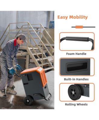 Portable Commercial Dehumidifier with Water Tank and Drainage Pipe