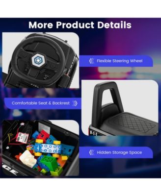 6V Kids Ride On Police Car with Real Megaphone and Siren Flashing Lights