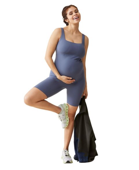 Женские комбинезоны Maternity Ingrid + Isabel Short Active Unitard, цвет: Сумеречный синий