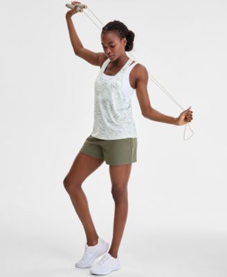 Women's Fluid Zebra Printed Racerback Tank Top, Exclusively at Macy's