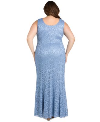 Plus Size Metallic Lace Jacket and Dress  