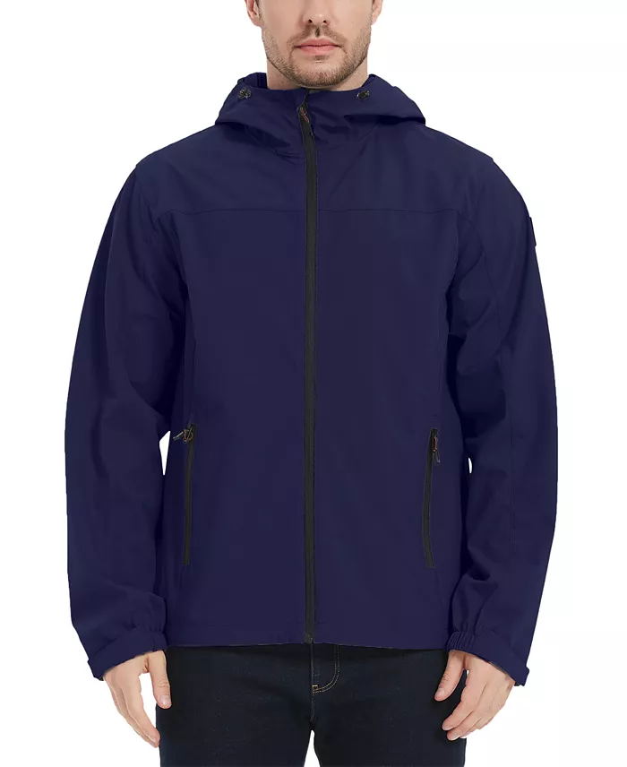 Men's All-Season Lightweight Stretch Hooded Rain Jacket - thumbnail 8