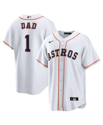 Nike - Men's&nbsp;White Houston Astros 1 Dad Home Replica Jersey