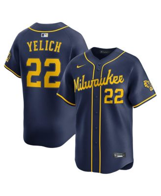 Nike - Men's Christian Yelich Navy Milwaukee Brewers Alternate Limited Jersey