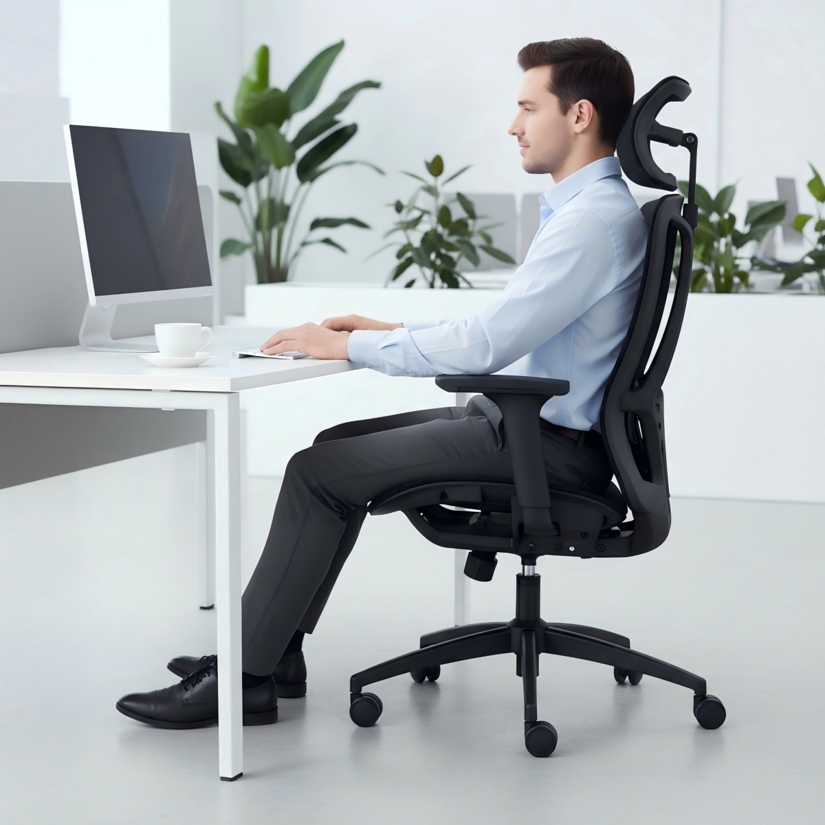 Boyel Living Ergonomic Mesh Office Chair, High Back Desk Chair with 3D Armrests, Up&Down Lumbar Support, Swivel Computer Task Chair