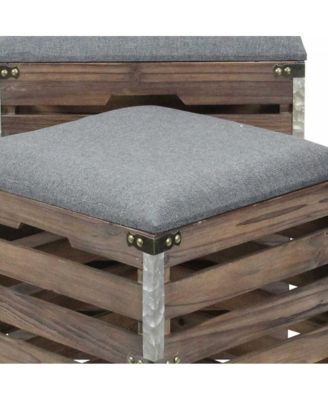 SET OF 2 SQUARE STOR