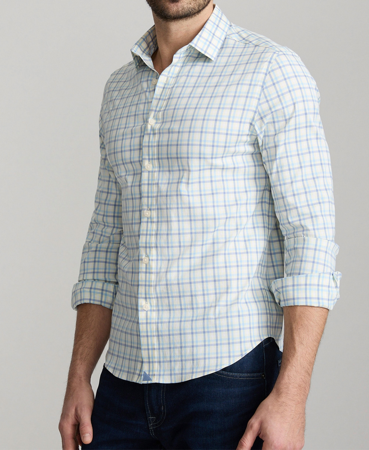 Men's Regular Fit Wrinkle-Free Performance Pendleton Button Up Shirt - Yellow