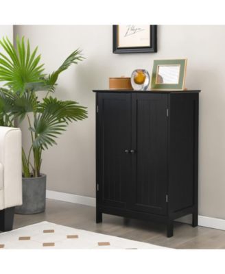 2-Door Free-Standing Bathroom Cabinet with Shelf