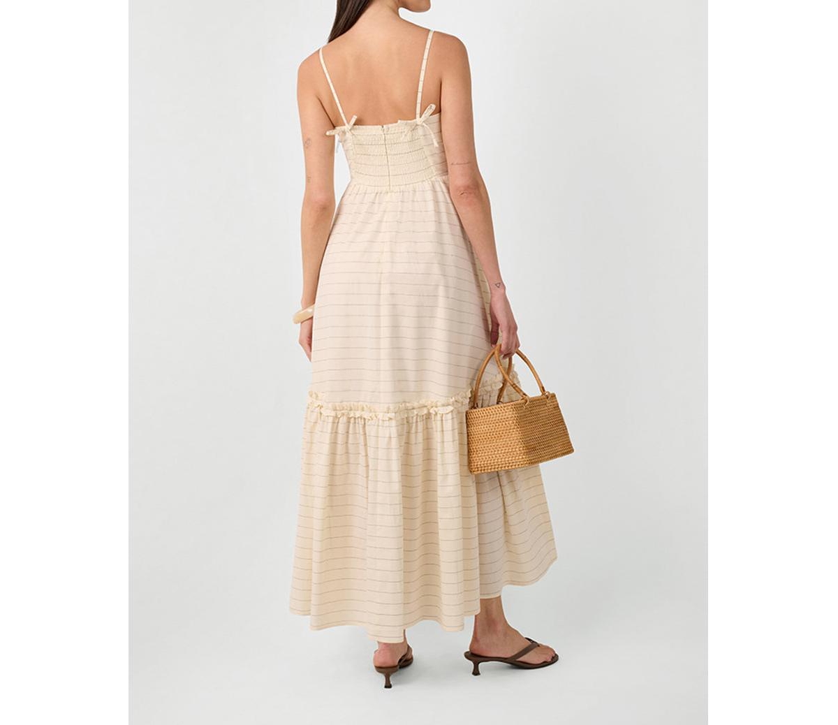 WeWoreWhat Women's Ruffle Flare Midi Dress