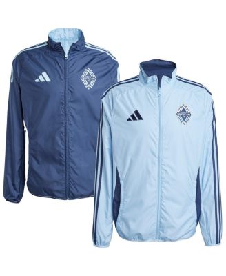 adidas - Adidas Men's Light Blue/Deep Sea Blue Vancouver Whitecaps FC 2025 Anthem Reversible Full-Zip Jacket