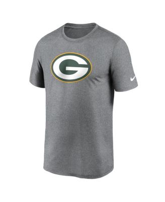 Men's Heather Charcoal Green Bay Packers Legend Logo Performance T-shirt