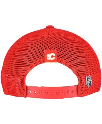 Women's Red Calgary Flames Authentic Pro Adjustable Trucker Hat