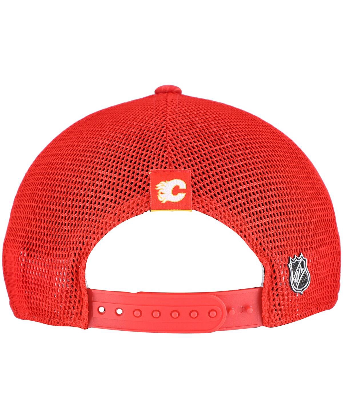 Fanatics Women's Red Calgary Flames Authentic Pro Adjustable Trucker Hat
