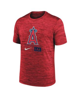 Men's Red Los Angeles Angels Large Logo Velocity T-Shirt
