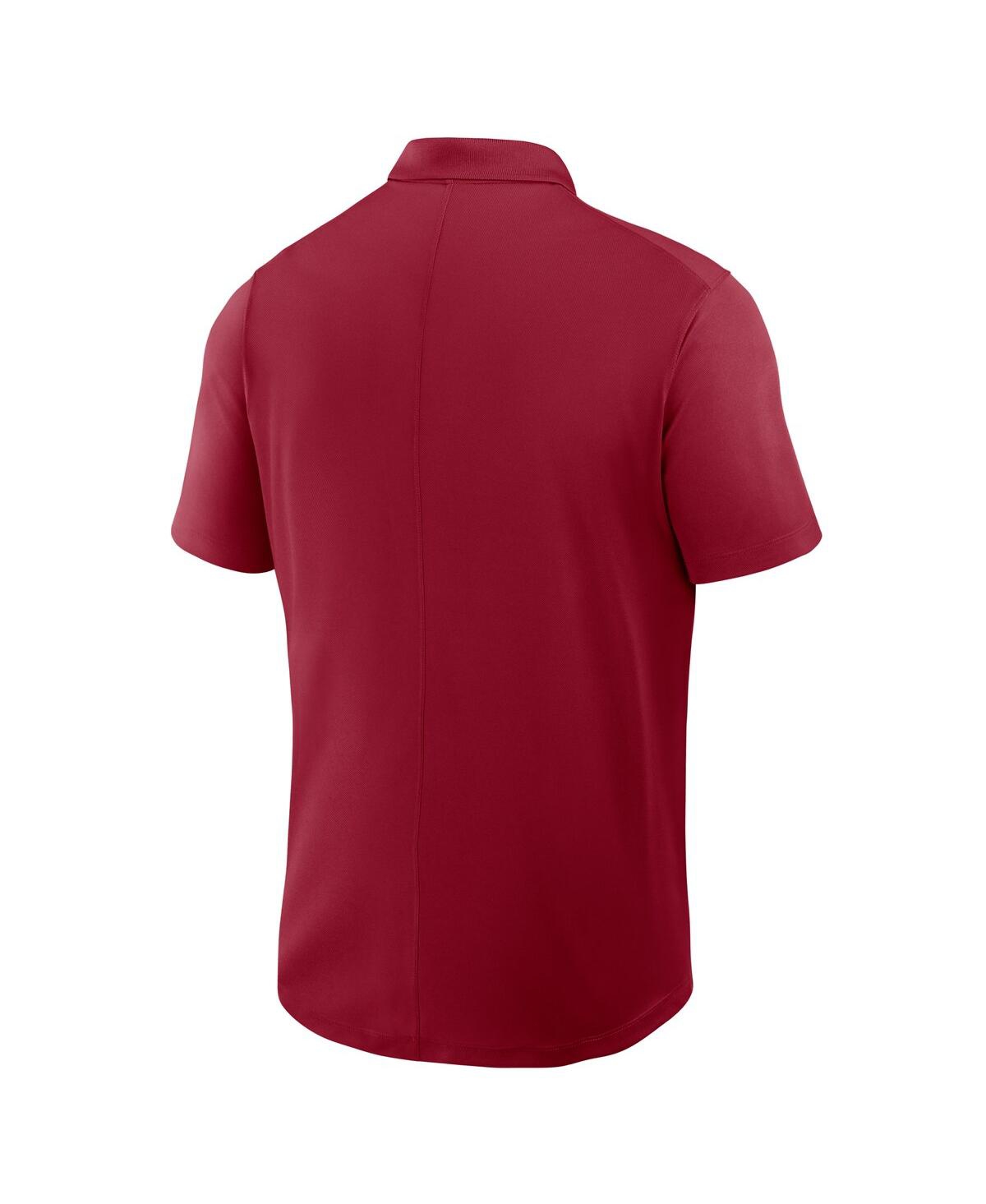 JORDAN MEN'S CRIMSON OKLAHOMA SOONERS PRIMETIME VICTORY PRIMARY LOGO PERFORMANCE POLO SHIRT 