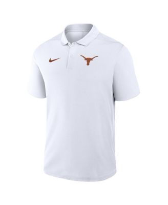 Men's White Texas Longhorns Primetime Victory Primary Logo Performance Polo Shirt