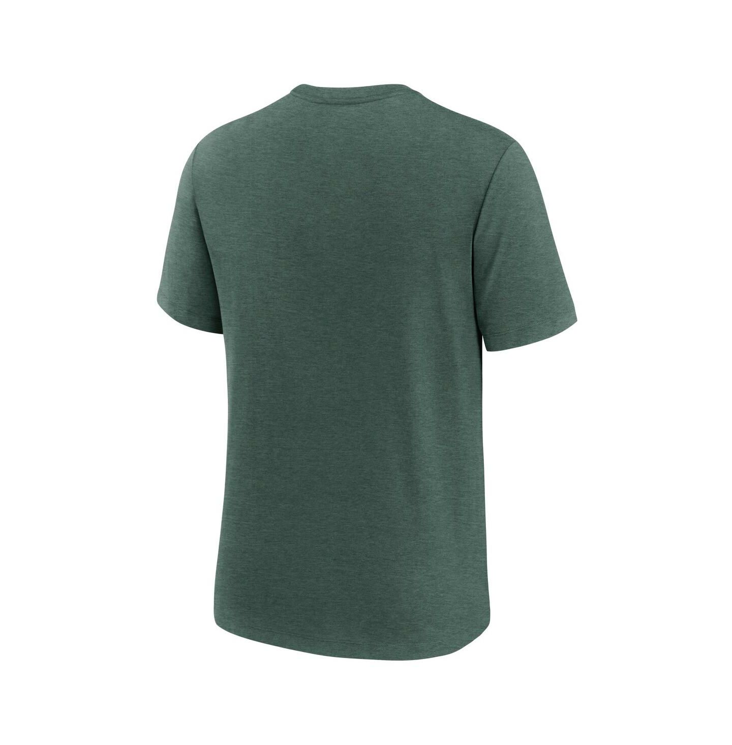 Мужская футболка Nike Heather Green Athletics Logo Tri-Blend — фото 3