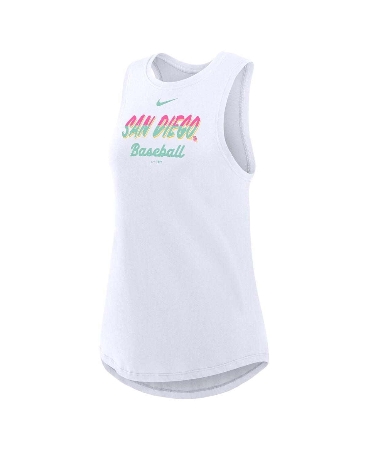 Nike White San Diego Padres City Connect Tricode High Neck Performance Tank Top In White