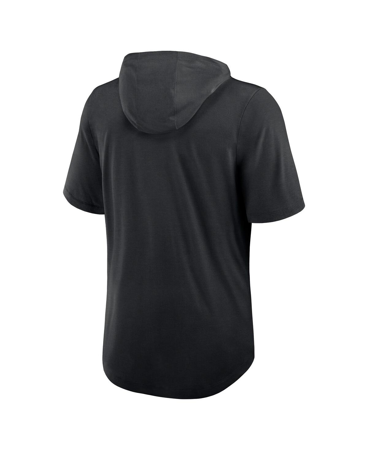 Nike Men's Black Las Vegas Raiders Lockup Tri-blend Hoodie T-shirt In Black