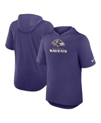 Nike - Men's Purple Baltimore Ravens Lockup Tri-Blend Hoodie T-Shirt