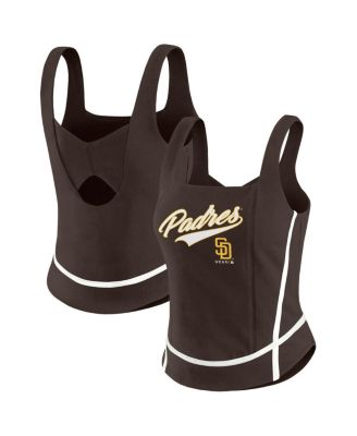 WEAR by Erin Andrews - Women's&nbsp;Brown San Diego Padres Square Neck Tank Top
