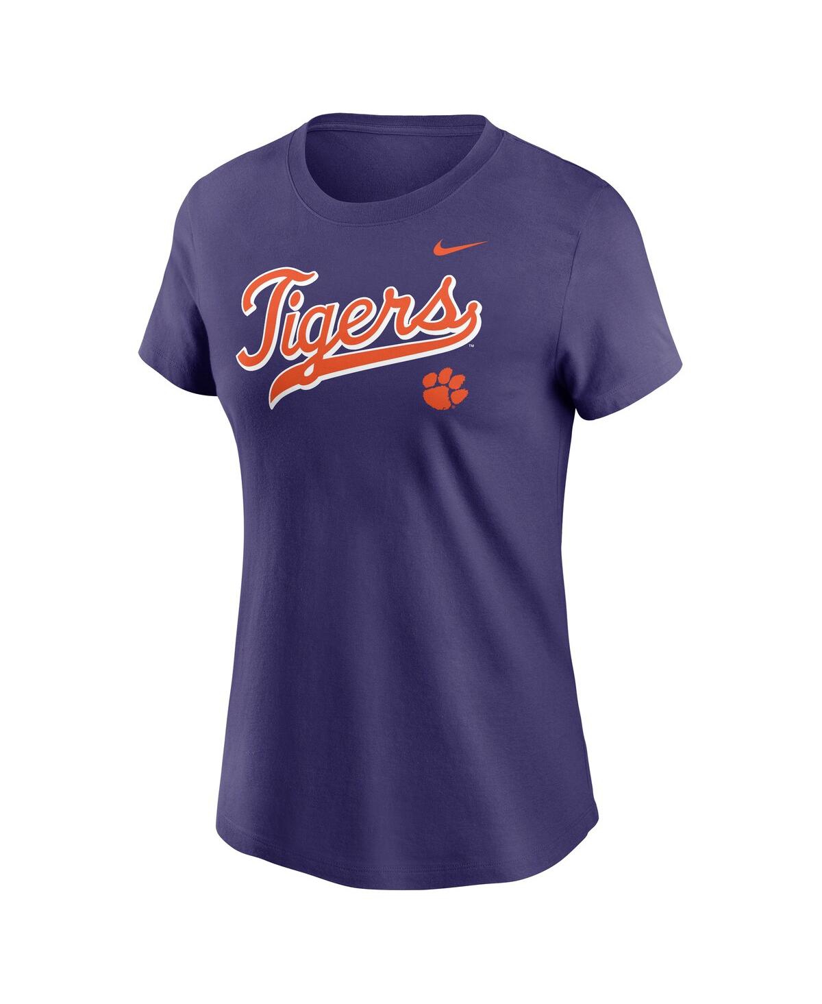 Nike Purple Clemson Tigers Local Script T-shirt In Blue
