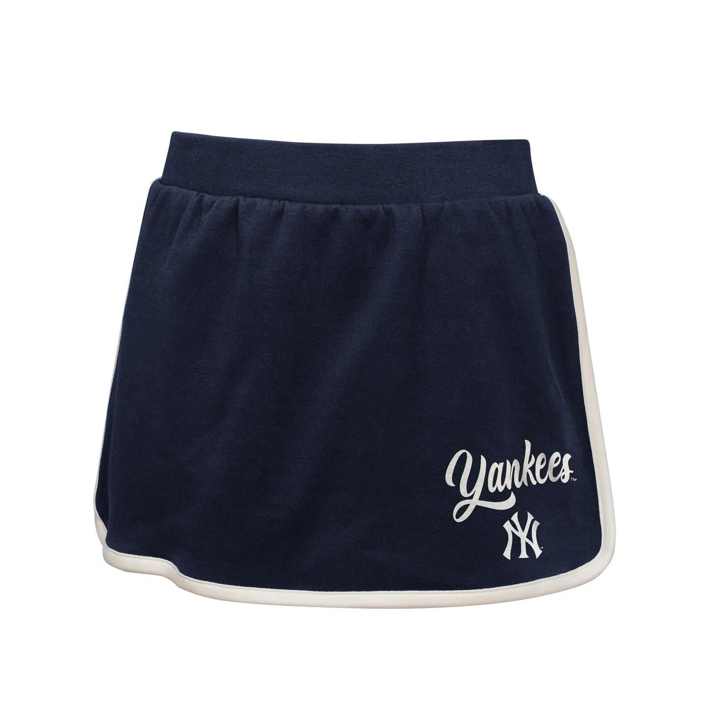 Детский комплект Outerstuff Big Girls 2-Piece Navy New York Yankees Base Trainer Johnny Polo and Skort Set — фото 4