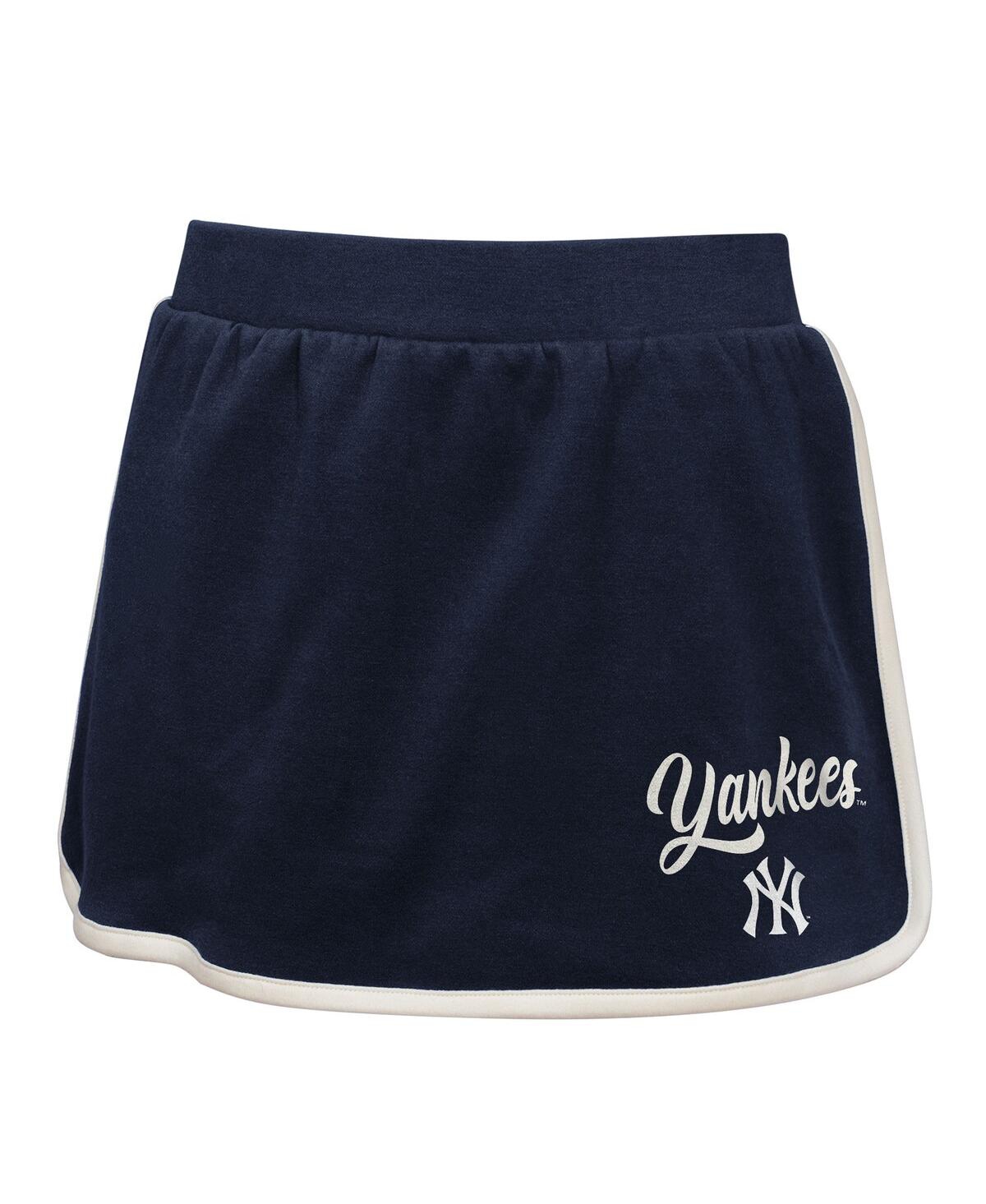 Outerstuff Big Girls 2-piece Navy New York Yankees Base Trainer Johnny Polo Shirt And Skort Set