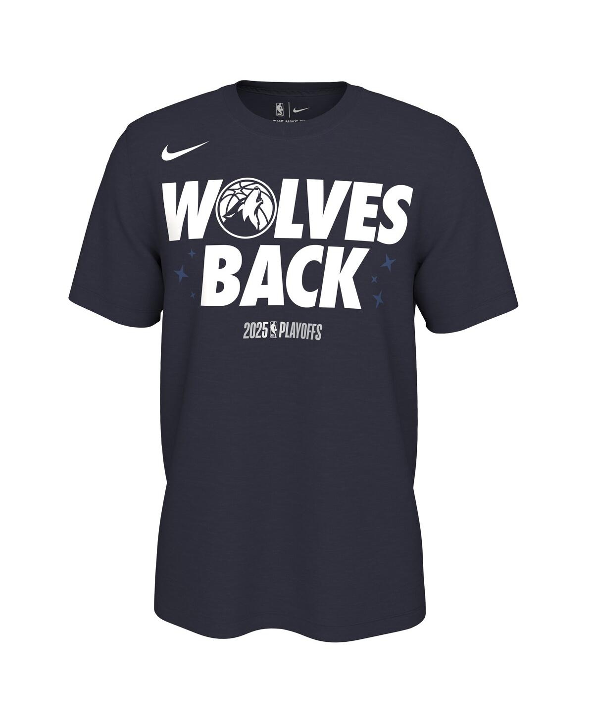Nike Men's And Women'sâ Navy Minnesota Timberwolves 2025 Nba Playoffs On-court Mantra T-shirt