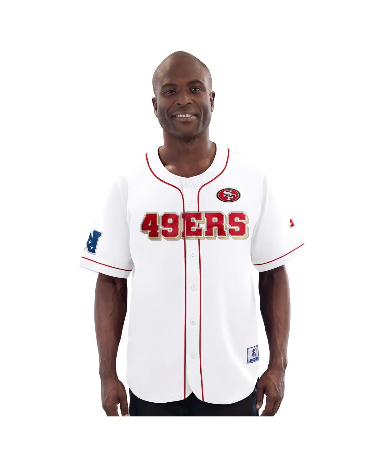 Men'sÂ White San Francisco 49ers Relay Full-Button Baseball Jersey - White