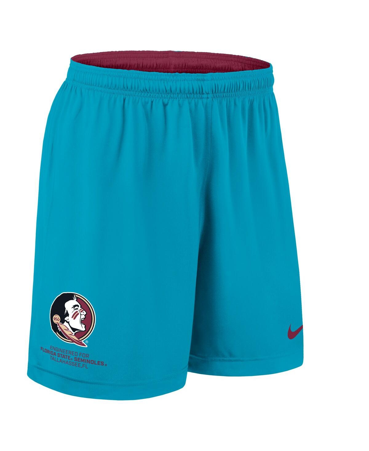 Nike Garnet/turquoise Florida State Seminoles 2025 Sideline Reversible Performance Shorts In Multi