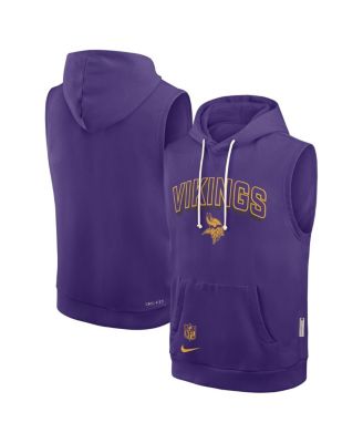 Nike - Men's Purple Minnesota Vikings Sideline Performance Sleeveless Pullover Hoodie