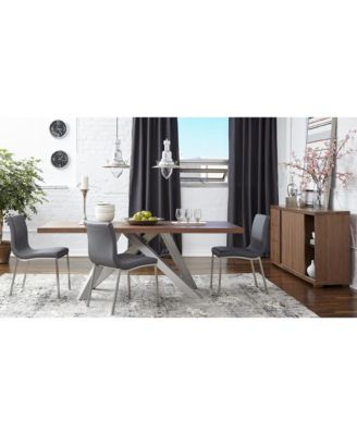 Upholstered Leather Dining Chairs Set of 2 with Supportive Backrest for Dining Room